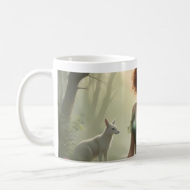 Forest Spirit Serenity Poster Coffee Mug (Left)