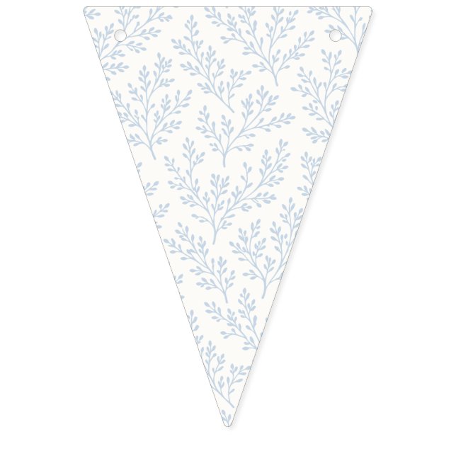 Forest Sprigs Dusty Blue - Neutral Bunting (First Flag)
