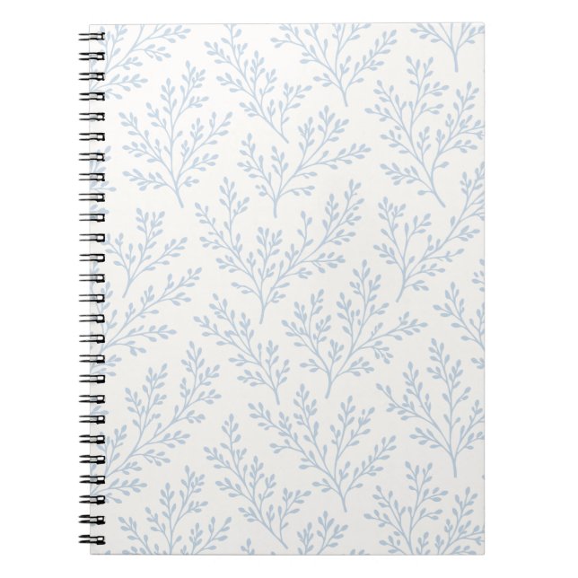 Forest Sprigs Dusty Blue - Neutral Notebook (Front)
