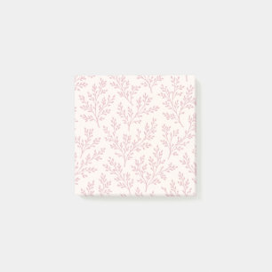 Forest Sprigs Muted Rose - Neutral Post-it Notes
