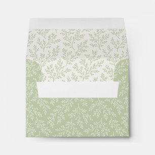 Forest Sprigs Neutral - Soft Olive Envelope