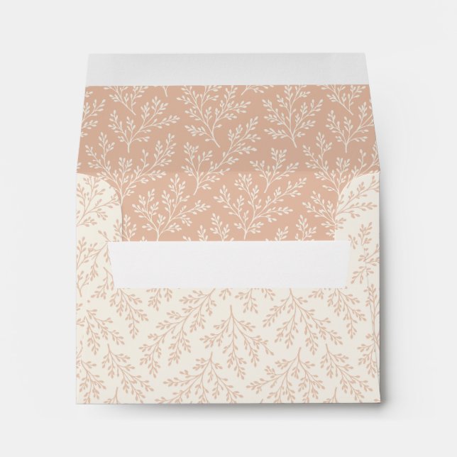 Forest Sprigs Warm Apricot - Neutral Envelope (Back (Bottom))