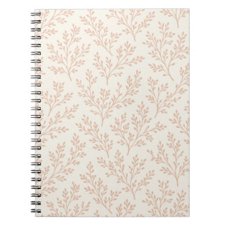 Forest Sprigs Warm Apricot - Neutral Notebook