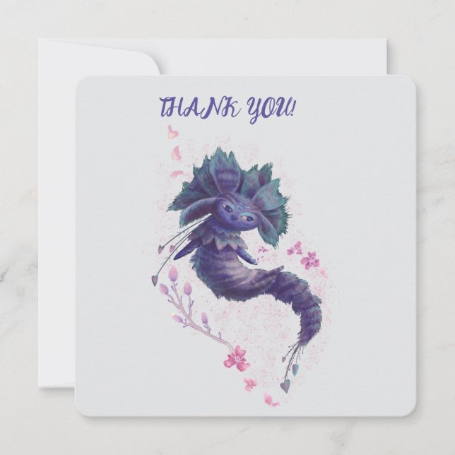 Forest Spring character thank you card  (Front)