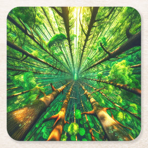Forest Square Paper Coaster
