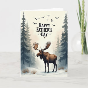 Forest Stag Fathers Day Art Card