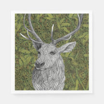 Forest stag napkins