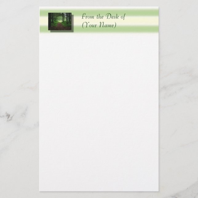 Forest Stationary - From the Desk of(Your Name) Stationery (Front)