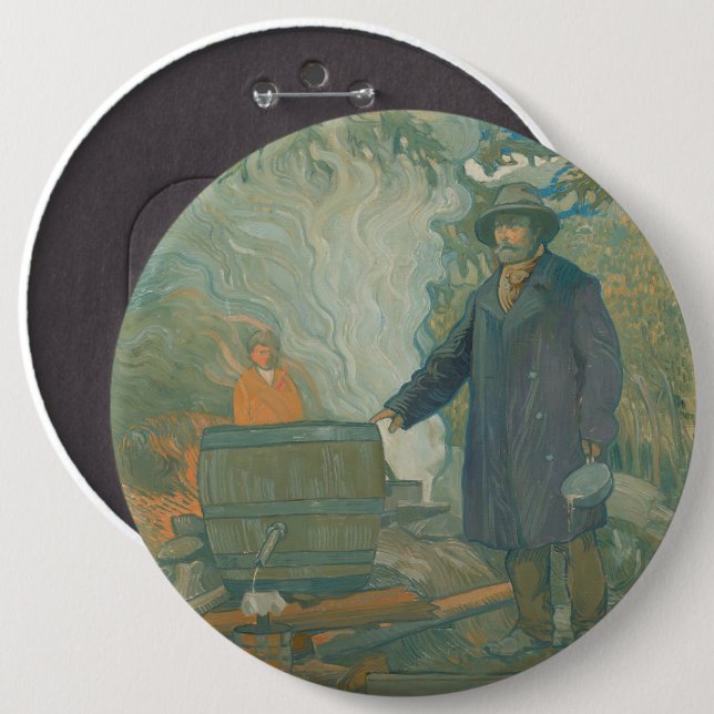 Forest Still Moonshiners White Lightning Liquor 6 Cm Round Badge (Front & Back)