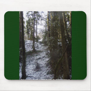 Forest Sun Rays in the Snow #53 Mouse Mat