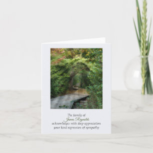 Forest Sunbeams Sympathy Thank You Card