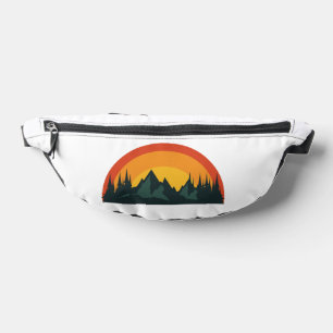 Forest Sunset Camping Trip outdoors adventure Bum Bags