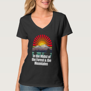 Forest The Mountains Camper Hiker Camp Hike Outdoo T-Shirt