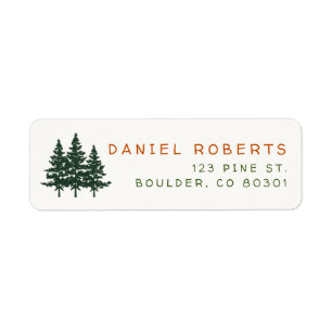 Forest Theme Birthday Invitation Return Labels