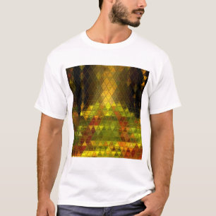 Forest Track Triangles Abstract Pattern Active T- T-Shirt