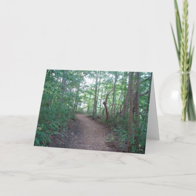 Forest Trail Blank Greeting Card (Front)