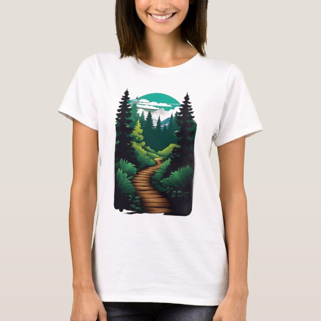 Forest Trails – Serene Nature T-Shirt (Front)