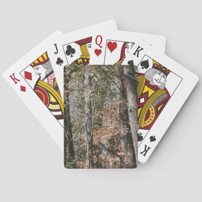 Forest Tree Camo Camouflage Nature Hunting/Fishing Playing Cards (Back)
