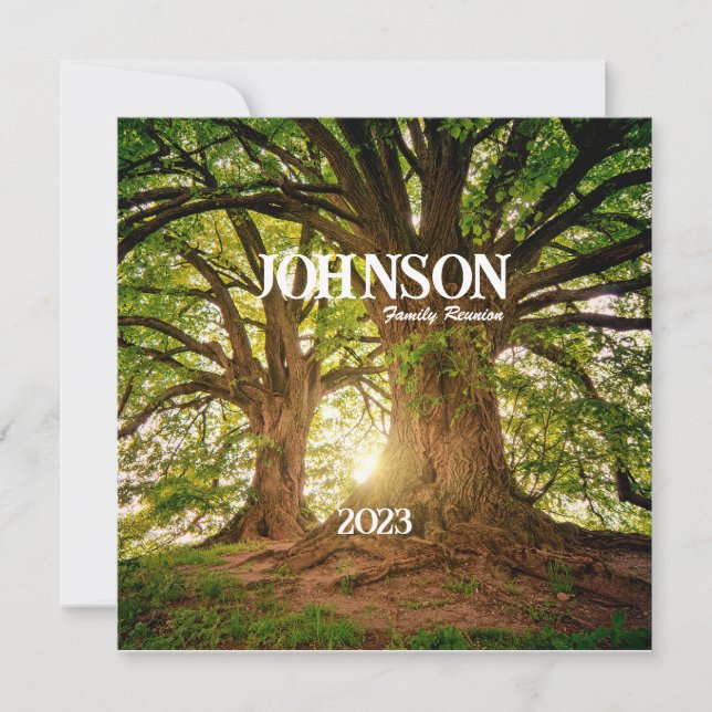 Forest Tree Family Reunion Invitation (Front)