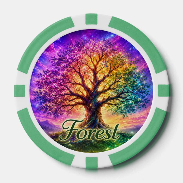 Forest Tree of Life  Poker Chips (Front)