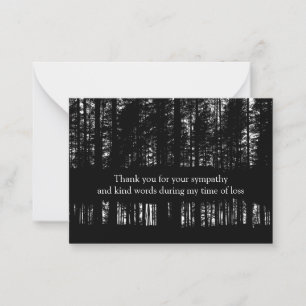 Forest Tree Silhouette Thank You Card