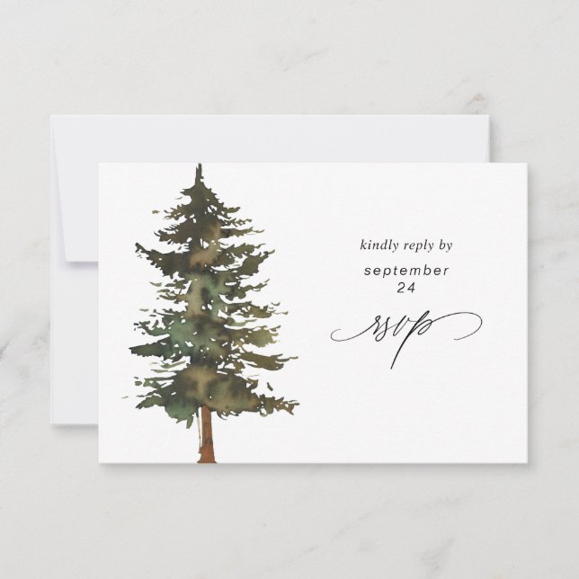 Forest Tree w Meal RSVP Card (Front)