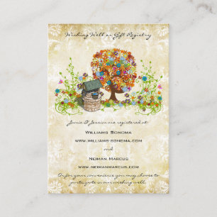 Forest Tree Wishing Well, Website Gift Registry Enclosure Card