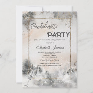 Forest Tree Woodland Bachelorette   Invitation