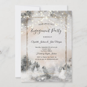 Forest Tree Woodland Engagement  Invitation