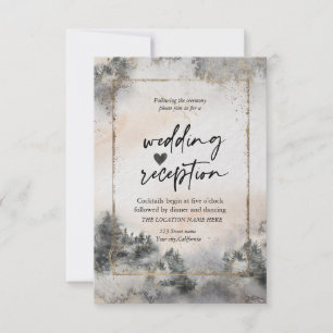 Forest Tree Woodland Reception Invitation