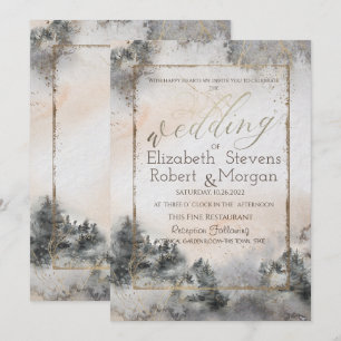 Forest Tree Woodland Wedding   Invitation