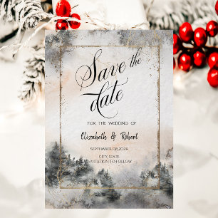 Forest Tree Woodland Wedding Save The Date