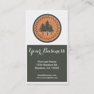 Forest trees customisable business cards