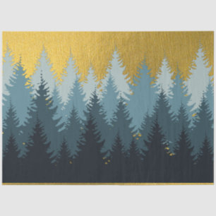 Forest Trees Golden Landscape    Tissue Paper