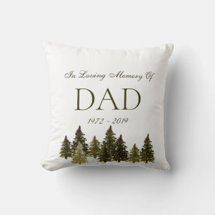 Forest Trees Memorial Loss Of Loved One Christmas Cushion