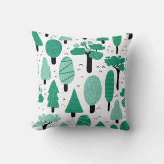Forest Trees: Nature Seamless Vintage Cushion