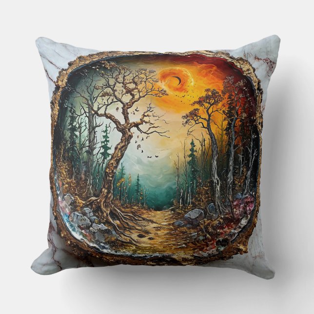 Forest trees sunset cushion (Front)