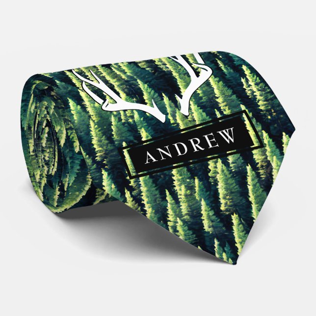 Forest trees tie (Rolled)