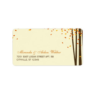 Forest Trees Wedding Address Labels