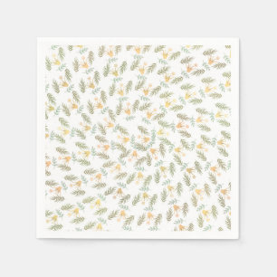 Forest Tropical Botanical Baby Shower Party Napkin