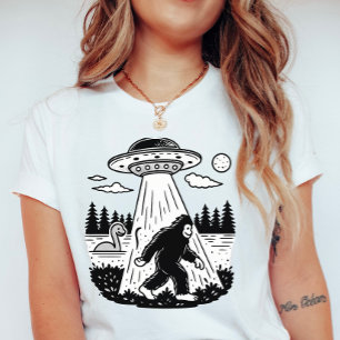 Forest UFO Sasquatch; Bigfoot Cryptid Summer  T-Shirt