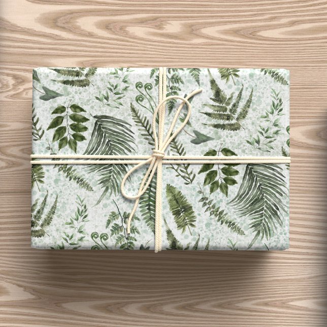 Forest Undergrowth Moss & Sage Green Wrapping Paper Sheet (Creator Uploaded)
