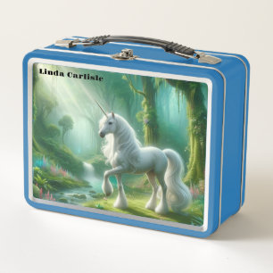 Forest Unicorn Metal Lunch Box