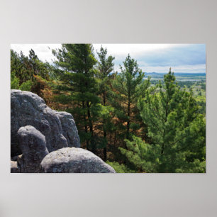 Forest Valley Overlook at Castle Mound Poster