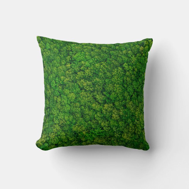 Forest view from above, aerial top view with copy  cushion (Front)