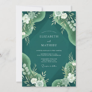 Forest Vine Painted Wedding Invitation