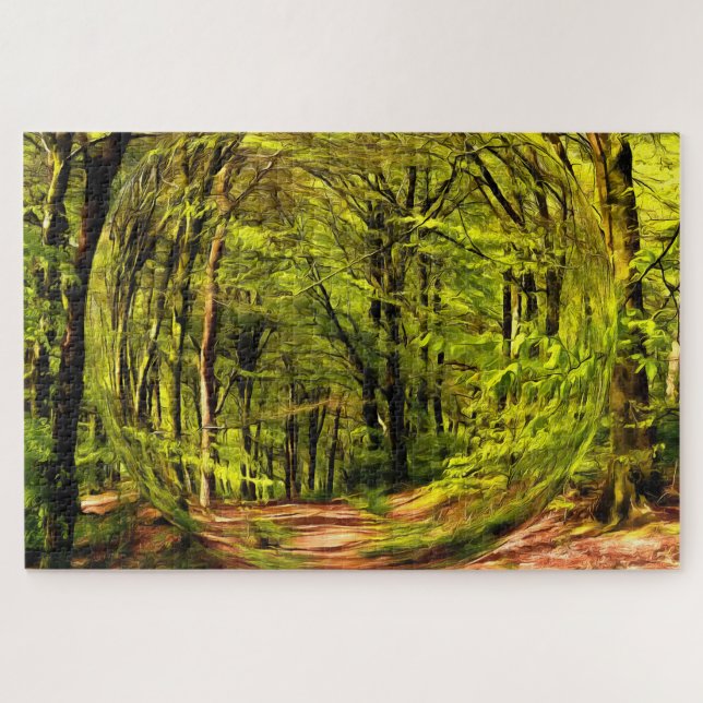 Forest Walk in Spring. Jigsaw Puzzle (Horizontal)