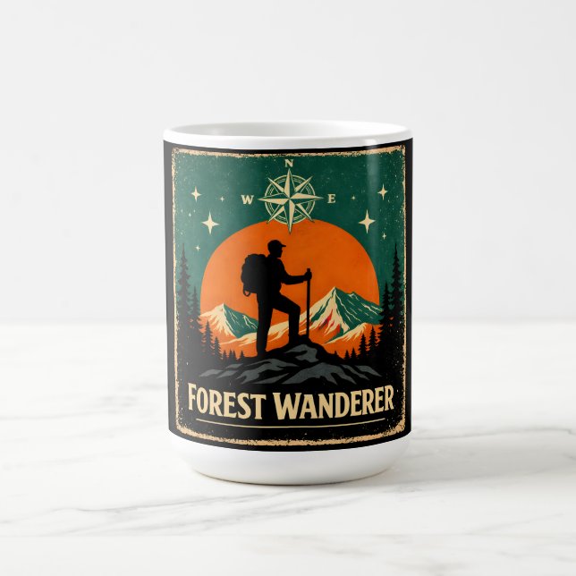 Forest Wanderer – Ancient Woods Nature Explorer Coffee Mug (Center)