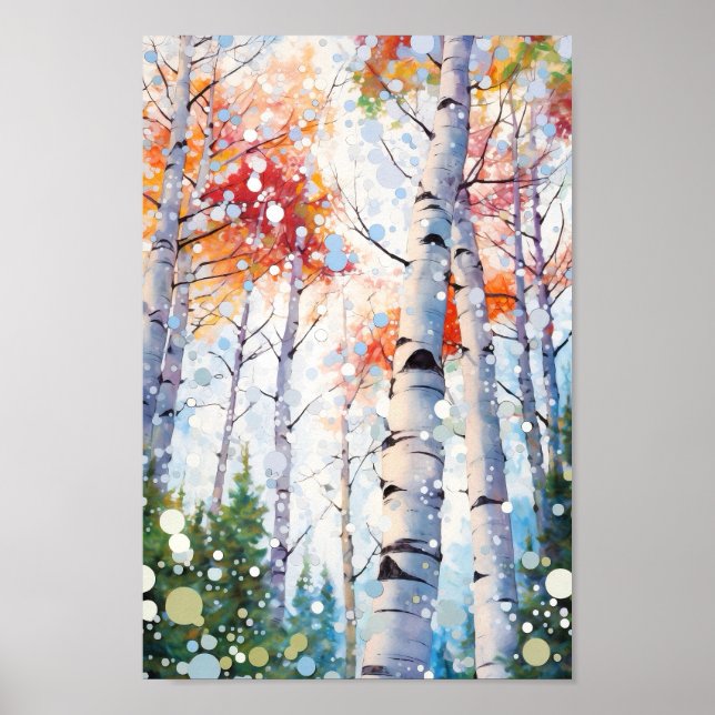Forest Watercolor Painting Art Print  (Front)