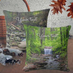 Forest waterfall  cushion